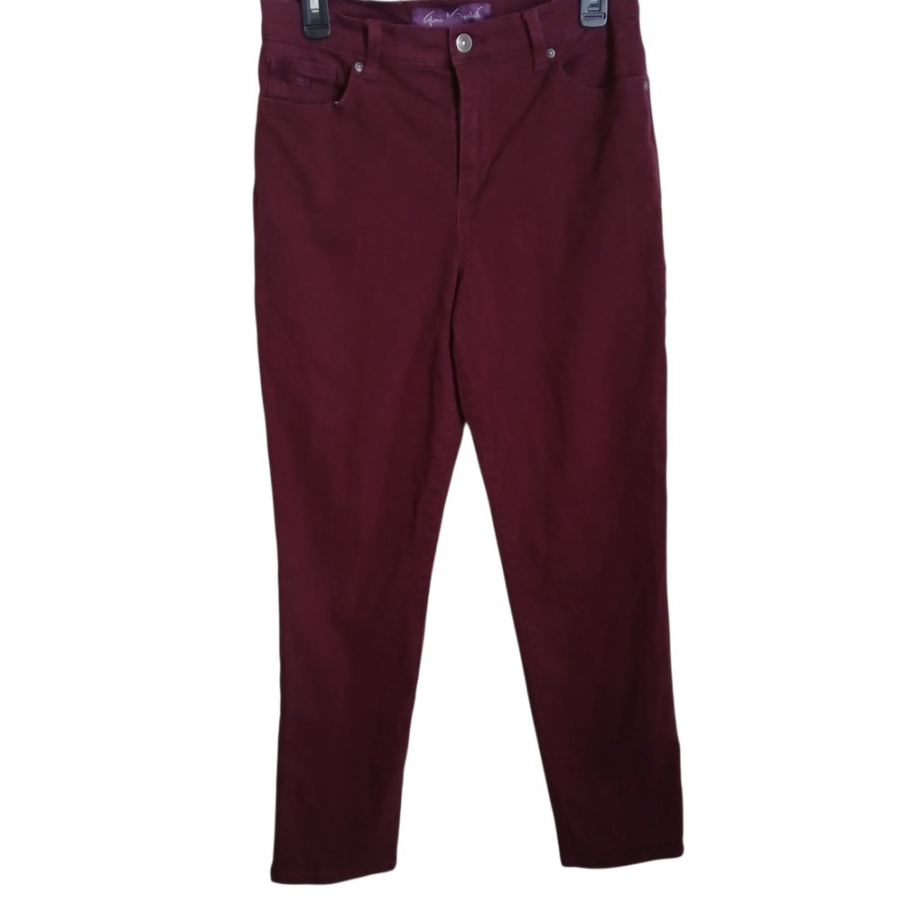 Gloria Vanderbilt Pants Womens Sz 8 Purple Amanda Jeans Straight Stretch Pockets